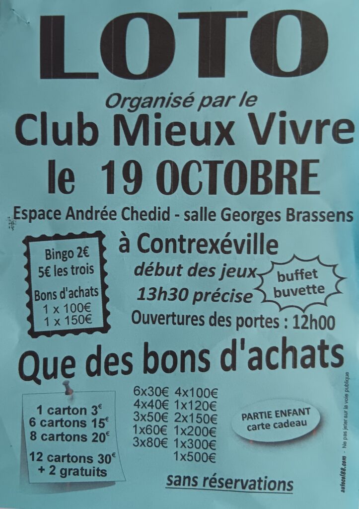 Loto à CONTREXEVILLE